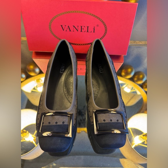 Vaneli Shoes - Vaneli Nicci Leather Suede Ballet Flats
